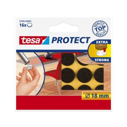 Plstěné podložky fi 18mm, hnědá TESA - 16 ks