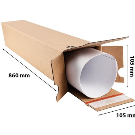 Tub Box TubeBox dlouhý karton módní pro dopravu 105x105x860 mm