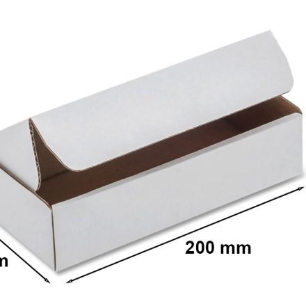 Uzavírací skříňka na kartony 200x100x50 mm FEFCO 426 bílé