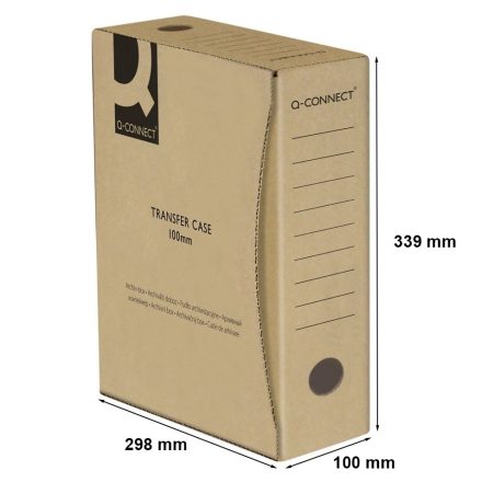 Archivová krabička bez kyseliny A4 hnědá karton 100x339x298 mm