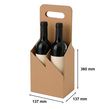 Kartónová krabička 4 bronzové láhve s rukojetí 137x137x360 F717