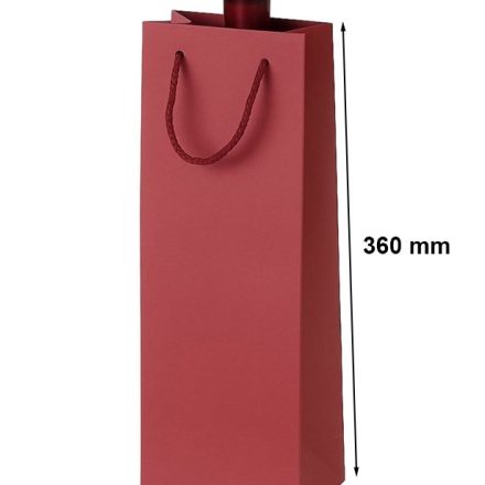Dárková taška z papírového vína 125x85x360 červená s rukojetí