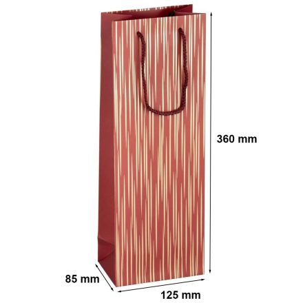 Papírový sáček na dárkové víno 125x85x360 mm 200 g/m2 K-427 CZM