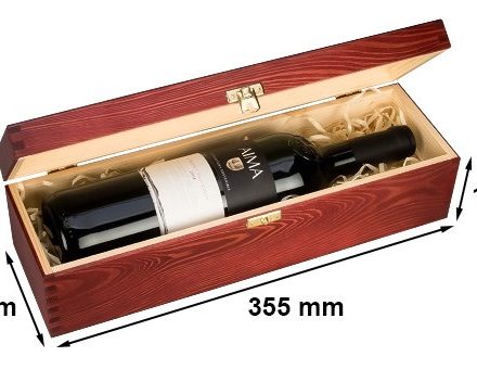 Dřevěná vinná krabice K-981 Bordeaux, Box for 1 lahvička