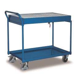 Ocelový stolní vozík 2 olejotěsné lázně SW-600.505 250 kg