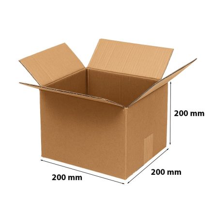 Krabička na klapky 200x200x200 mm 3-zabiják B vlna hnědá