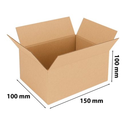 Kartónová deska 150x100x100 mm Krabička hnědá vlna B