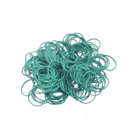 Zelené latexové pudrové gumy 100 mm x 1,3 x 4 mm Obal 1 kg