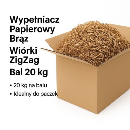 Papírová náplň ZigZag hnědá - brambůrky 20 kg Ples