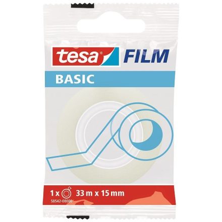 Kancelářská páska Tesafilmu BASIC transparentní samolepicí 33m x 15mm