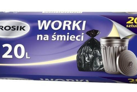 GROSIK Odpadkové pytle HDPE černá 120 l, 20 ks silný