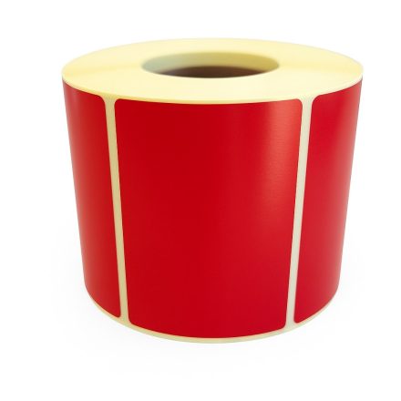 Červené samolepicí termální štítky 60x40 mm, roll 500 ks