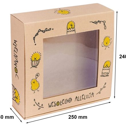 Krabice s oknem ALLELUJA pro Velikonoce 250x240x80 mm