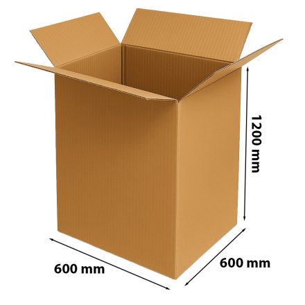 Velká hnědá lepenková lepenka 600x600x1200 mm 5-vražda BC 650