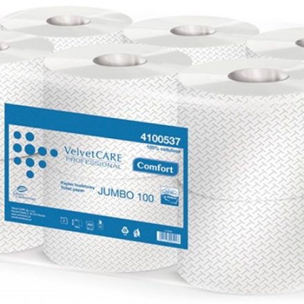 Toaletní papír Velvet Jumbo bílá 2-vražda 100 m 12 rolky