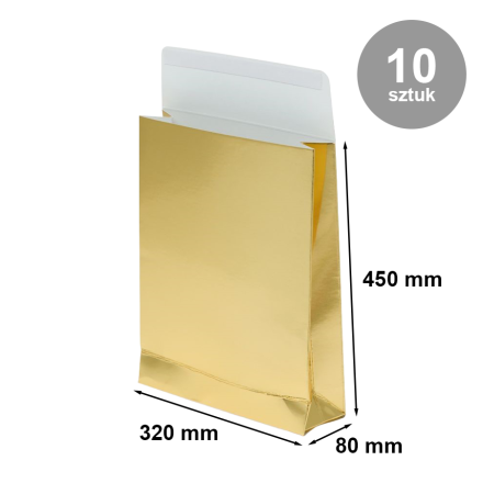 Kartónové obálky C3/A3 320x450x80 mm zlato 220g 10 Samolepicí stroje