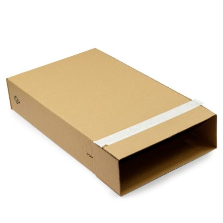 Hnědá kartonová krabička pro dopravu Flatbox F20 235x80x335 mm