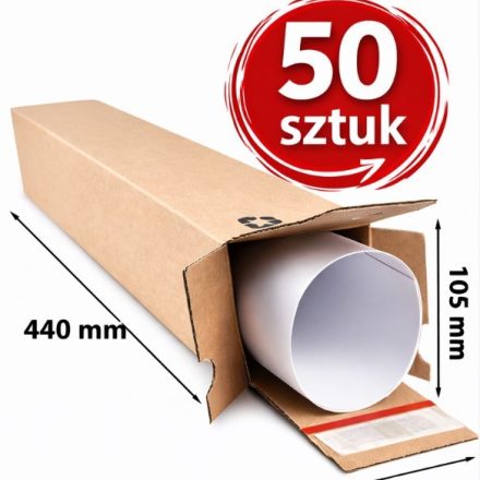 Krabice na trubky 105x105x440mm Pohlednice pro plakáty 50 ks