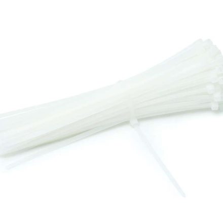 Kabelové pásy self-locking white triticles 200 x 3,6 mm 100 ks