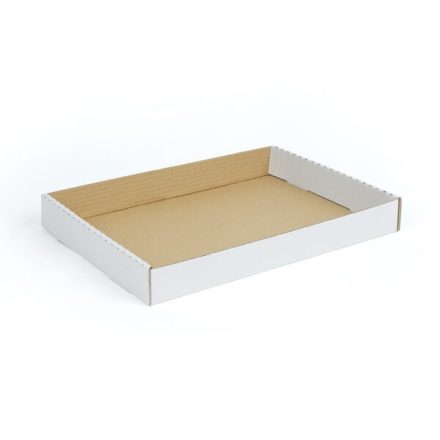 Tác na kartony potravin 300x200x63mm hnědá na koláče a pečivo