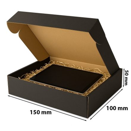 Kartónová deska 150x100x50 mm černá F427 módní krabička
