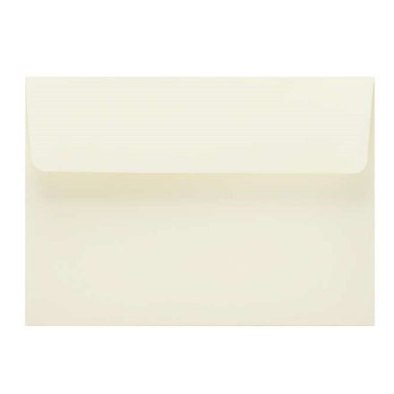 Papírové dekorativní obálky B6 125x176 mm HK Slonovina 120g 50 ks