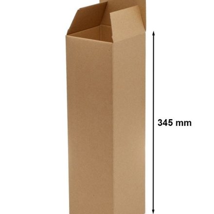 Kartónová krabička na láhev vína 100x100x345 mm F215 hnědá