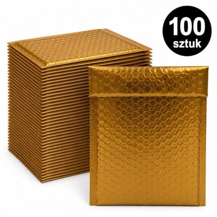 Kovová obálka Bubble B6 140x170mm Zlatá káva dekorativní 100 St.