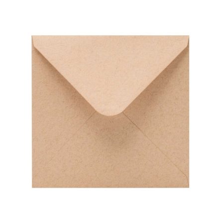 Vlněná čtvercová obálka K4 Recyklovaná hnědá 165x165 mm 120g 50 ks