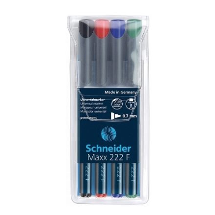 Foliotypy SCHNEIDER MAXX 222 F, filmová pera 0,7 mm, 4 mix barvy