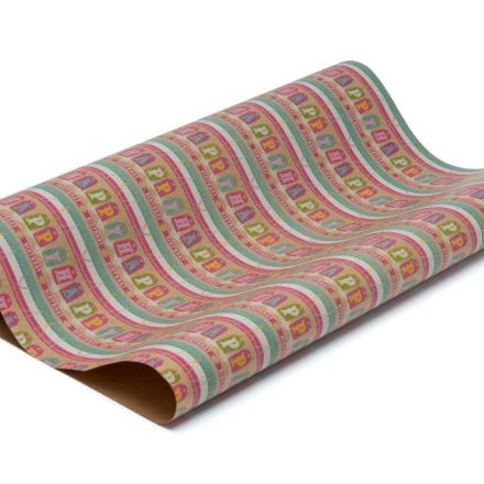 dárkový balicí papír hnědý Všechno nejlepší v rolích 70cm x 50m 60g