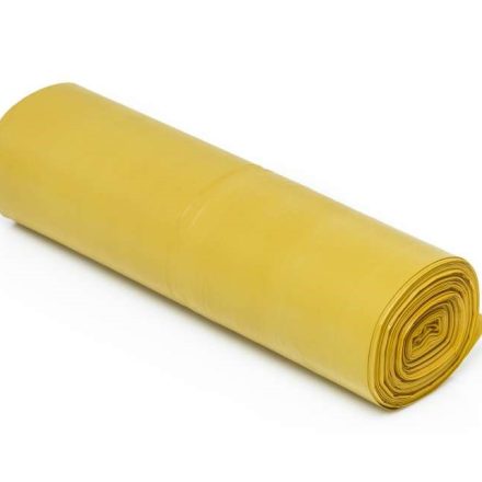 Silné a objemné plastové pytle na odpadky LDPE 60 l, 50 žluté ks 35 um