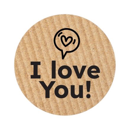 Dekorativní samolepky kolo kraft I love You 35 mm, 200 ks na válci
