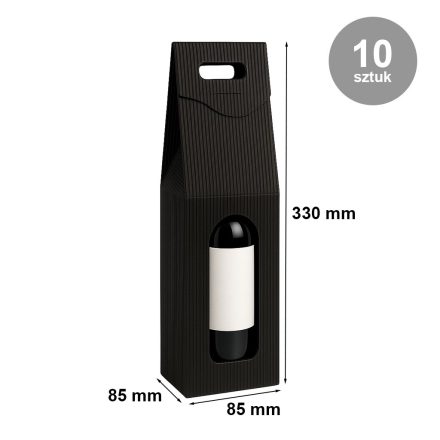 Carded černé vinařské boxy 85x85x330mm 10ks