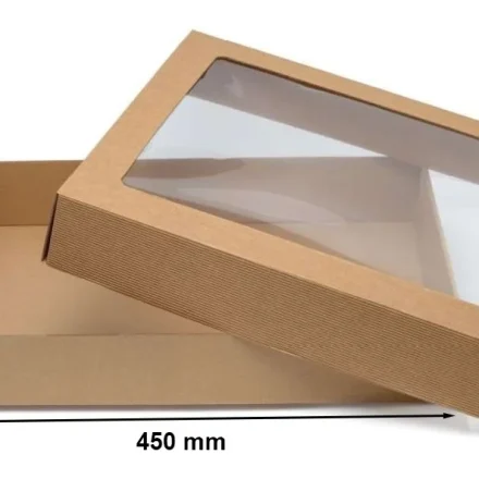 Módní skříňka s oknem, kulatý, dárek 450x350x70 mm A3