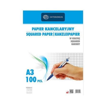Kancelářský papír A3 na druhou, 60 g/m2, 100 Listy poznámky