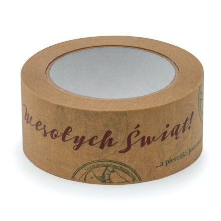 Vánoční páskový papír ozdobený dárkovými knedlíky 48 mm/50 m