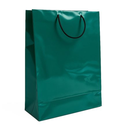 Papírový dárkový sáček Prestige tmavě zelená 340x150x450 mm