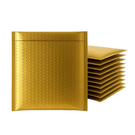 Ochranné bublinkové obálky pro CD kovové zlato 165x165 mm, 100 ks