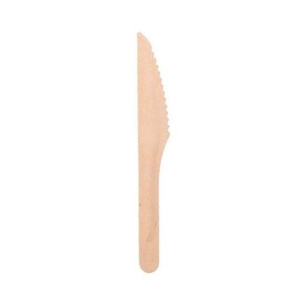 Dřevěné nože na jedno použití 16 cm, 100 ks