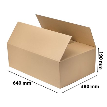 Krabička na balení InPost velikosti B 640x380x190 mm vnější.