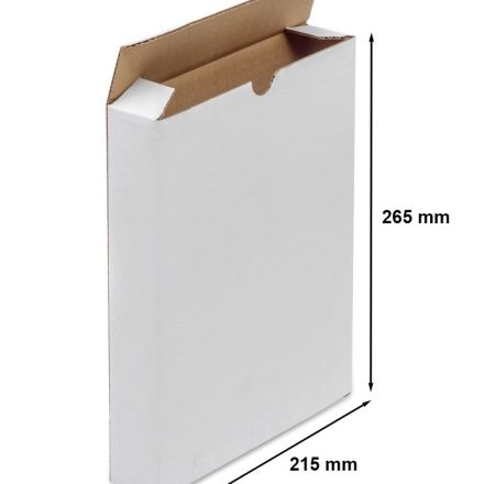 Kartónová krabička F211 Módní krabice plochá 215x41x265 mm bílé