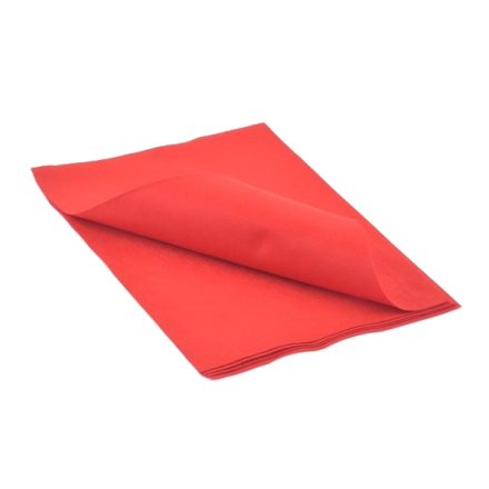 Červená dekorativní plsť 200 x 300 mm pro ruční práce 5 listy