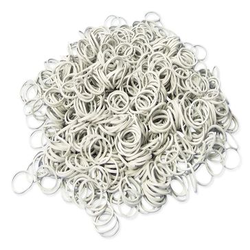 Bílé pryžové pryžové výplně 20mm x 1,5 x 1,5mm 1kg
