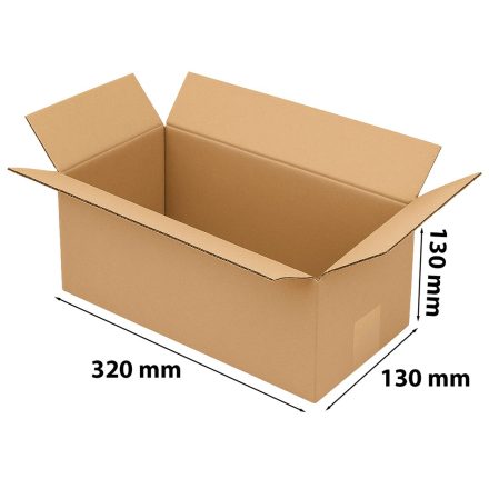Lapboard box, hnědá krabička 320x130x130 mm InPost Gibarit B 360 g