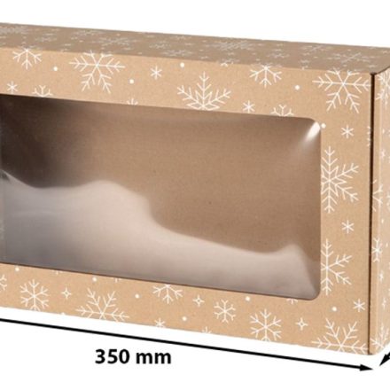 Vánoční módní box 350x200x100 mm EKO Sněhové vločky F427
