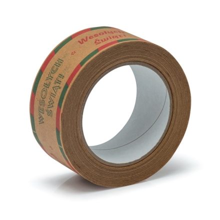 Vánoční papír páska Veselé Vánoce dárky 48mm x 50m