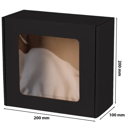 Módní box s oknem EKO černý dárek