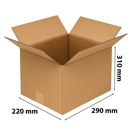 Krabička na hnědou klapku A4 310x220x290mm box pro balení InPost C