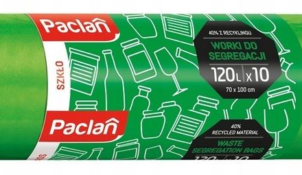 Skleněné tašky 120 l pro segregaci, 10 gReen ks LDPE Paclan
